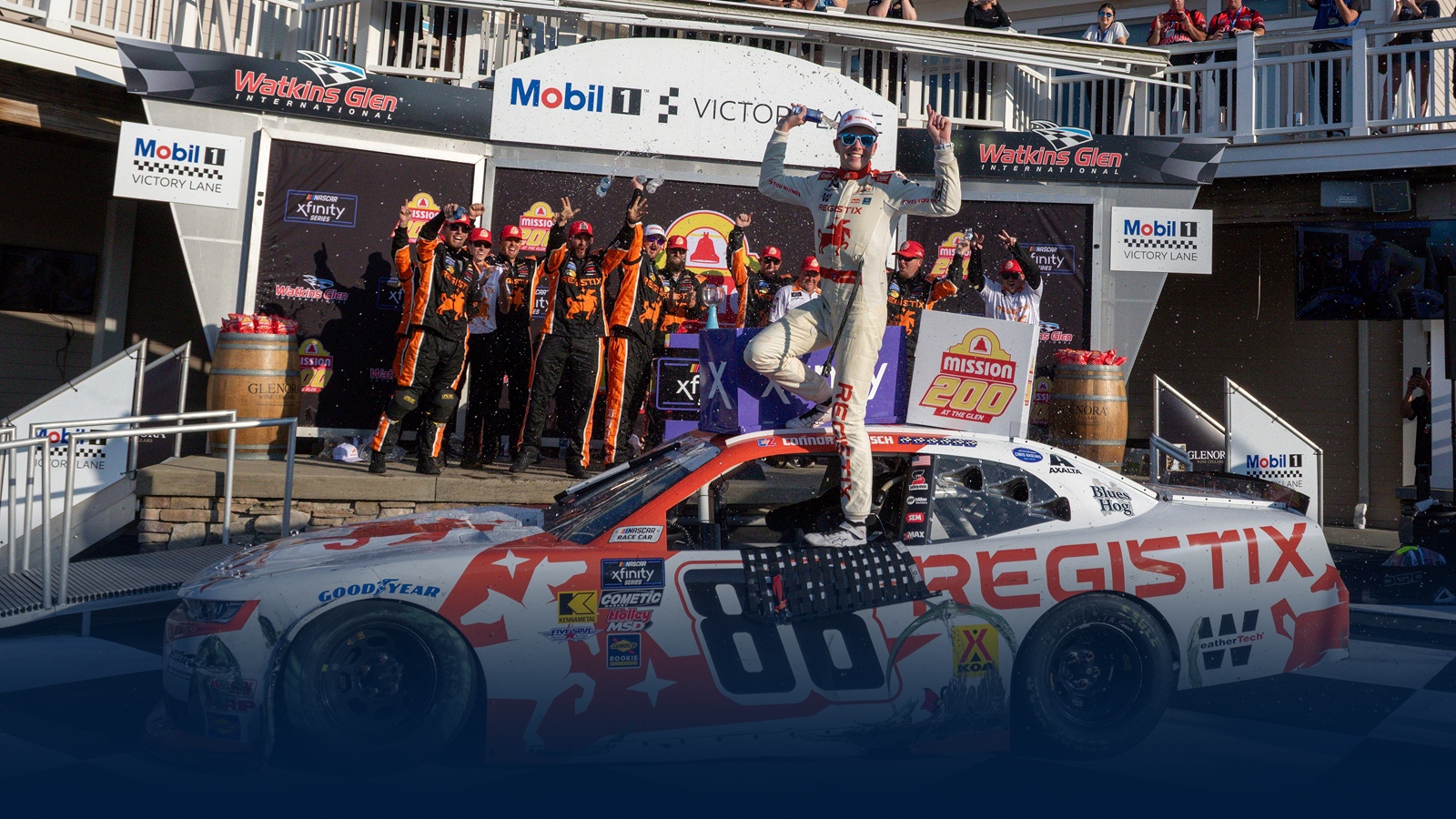 CONNOR ZILISCH SUFFERS BRUTAL INJURY IN WATKINS GLEN VICTORY LANE FALL