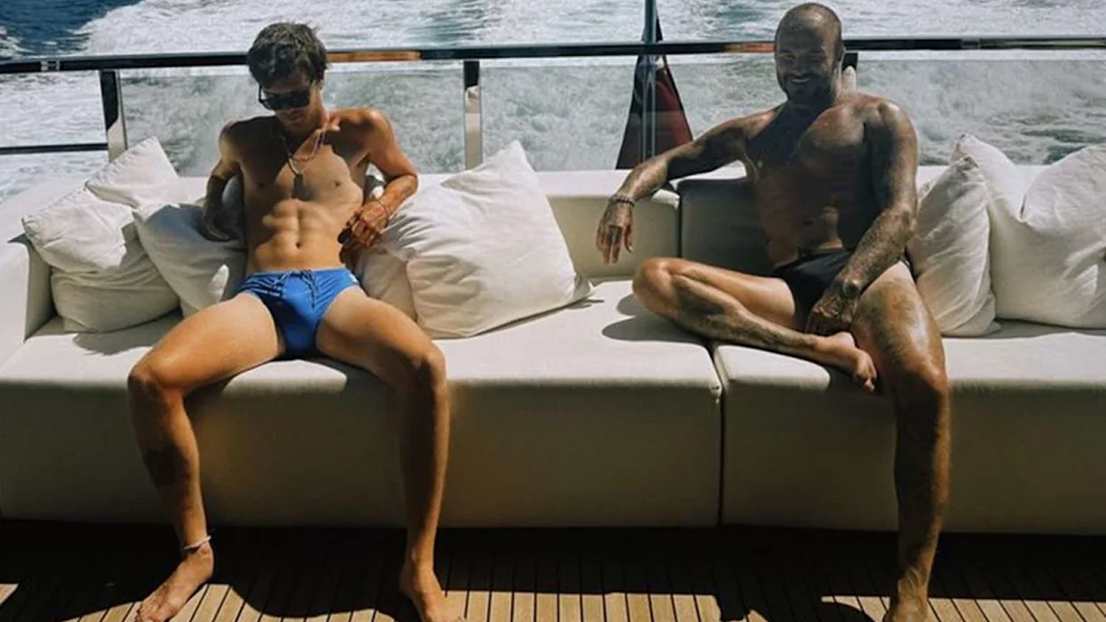 GOLDEN BALLS AND SON: DAVID AND CRUZ BECKHAM REVEAL ALL IN RACY HOLIDAY SNAPS