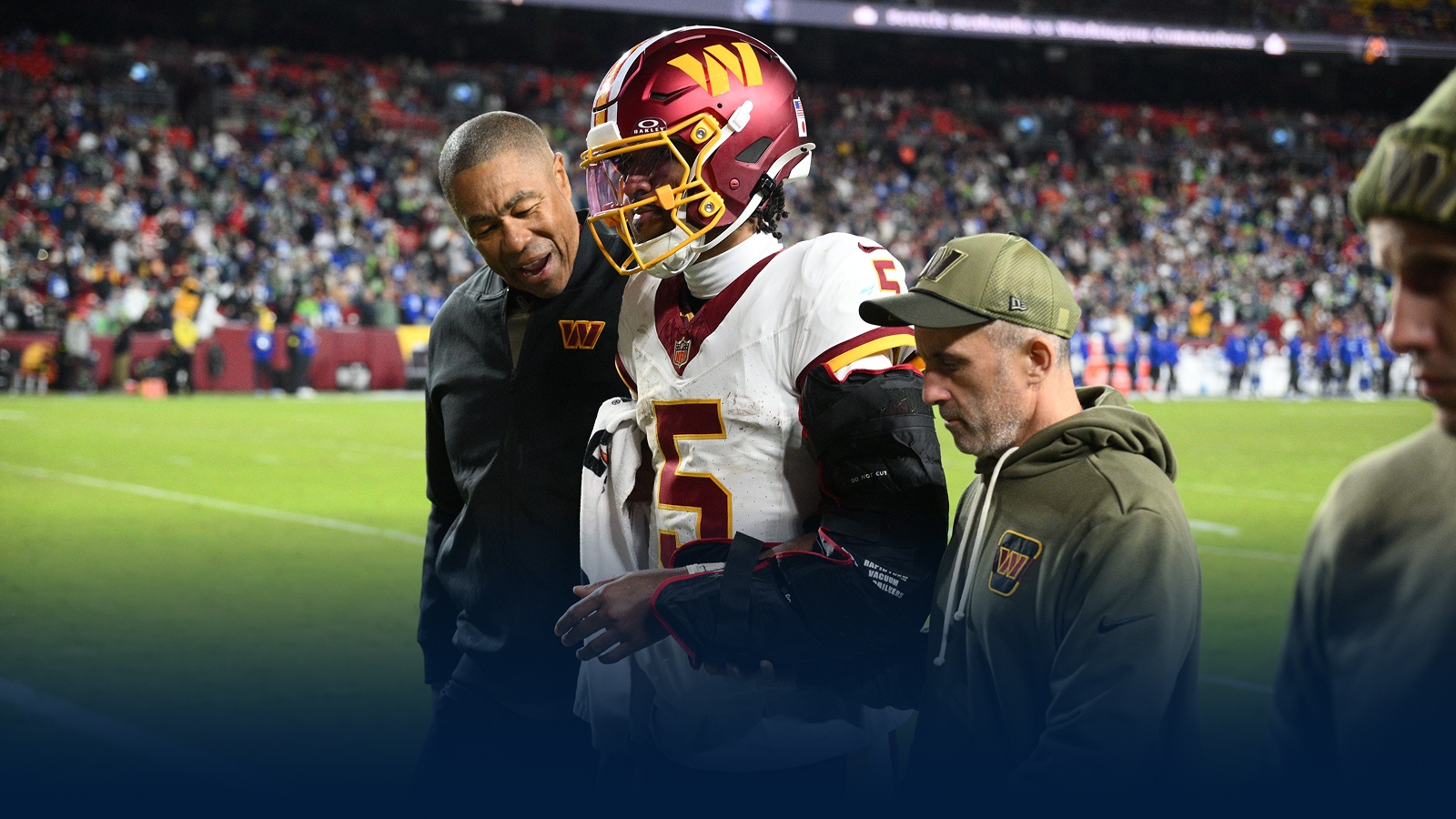 WATCH: JAYDEN DANIELS SUFFERS GRUESOME INJURY AS SEAHAWKS DESTROY COMMANDERS