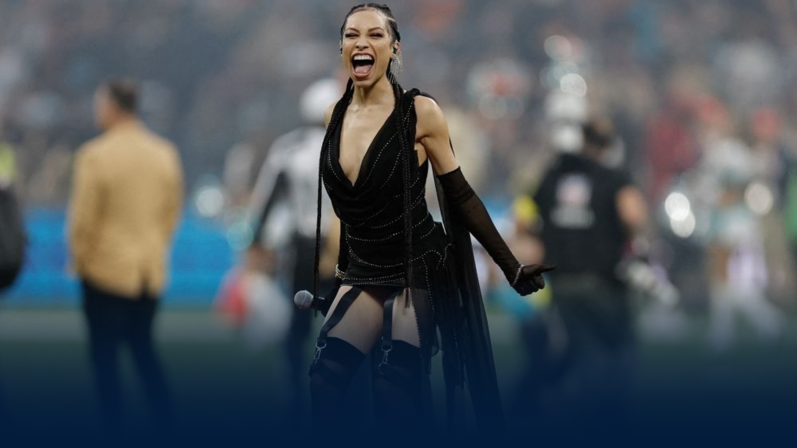 KARINA PASIAN RESPONDS TO NATIONAL ANTHEM OUTFIT CONTROVERSY AFTER NFL SPAIN GAME