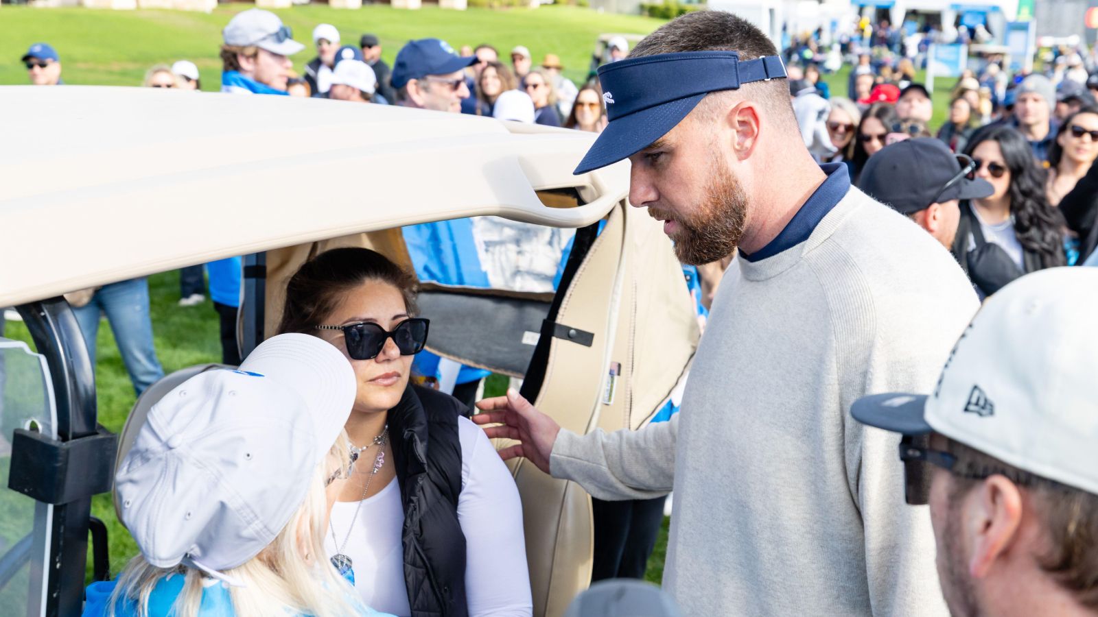 “FORE!” – TRAVIS KELCE HITS GOLF SPECTATOR… AGAIN… AT PEBBLE BEACH PRO-AM